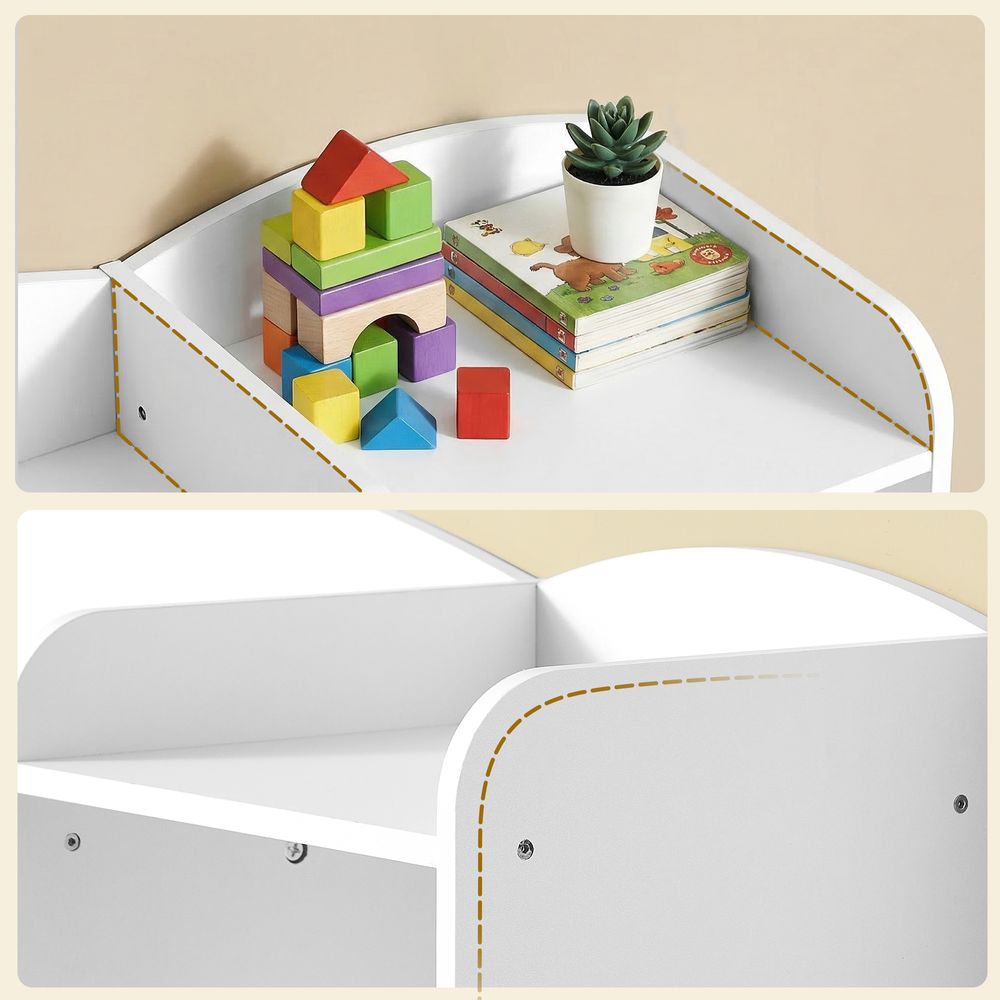 Nancy's Strambino Kinderkast - Opbergkast - Speelgoedkast - Wit - ± 140 x 30 x 105 cm