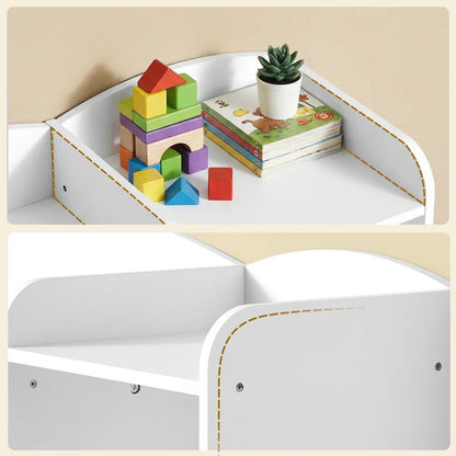 Nancy's Strambino Kinderkast - Opbergkast - Speelgoedkast - Wit - ± 140 x 30 x 105 cm