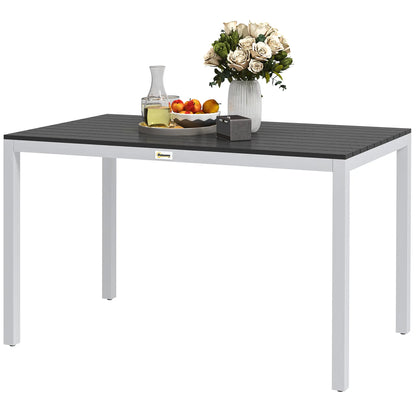 Nancy's Gamberale Tuintafel - Terrastafel - Eettafel voor buiten - Zwart / Zilver - ± 120 x 70 x 70 cm