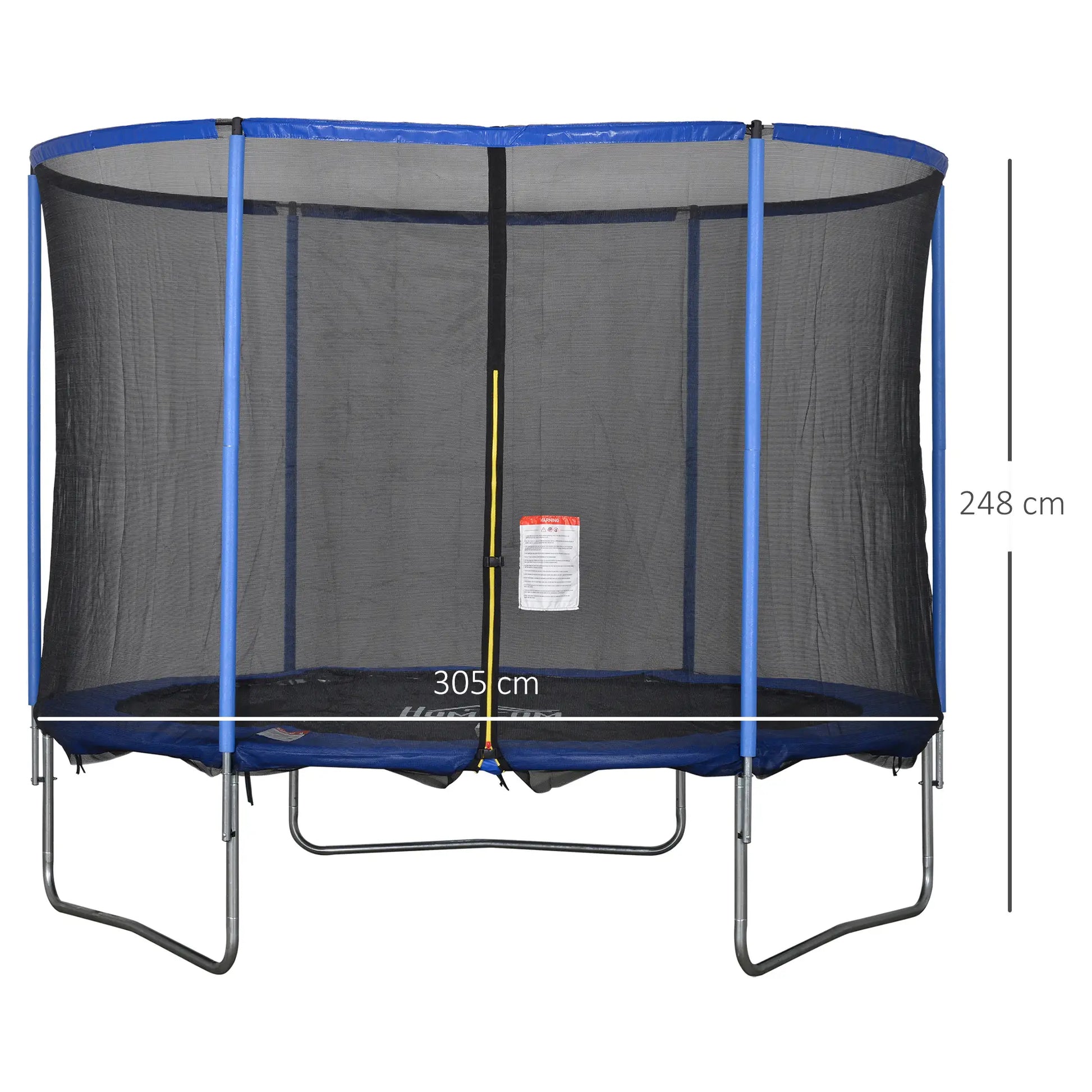 Nancy's Canosio Grote Trampoline met Veiligheidsnet - Blauw / Zwart - Ø 305 cm