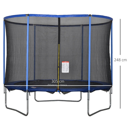 Nancy's Canosio Grote Trampoline met Veiligheidsnet - Blauw / Zwart - Ø 305 cm