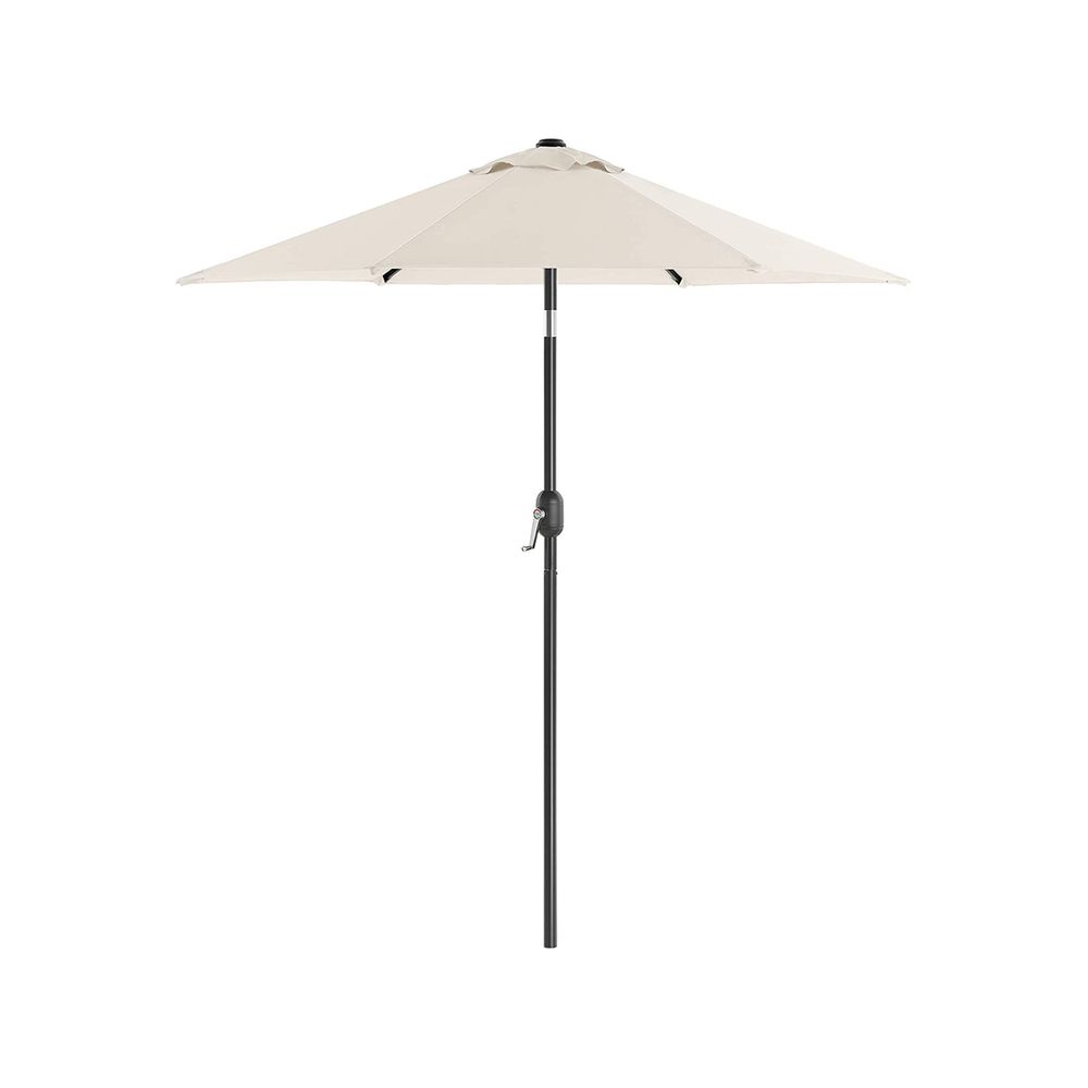 Nancy's Heber Parasol - Parasol de jardin - Protection UV - UPF 50+ - Métal - Pliable - Beige - 200 cm