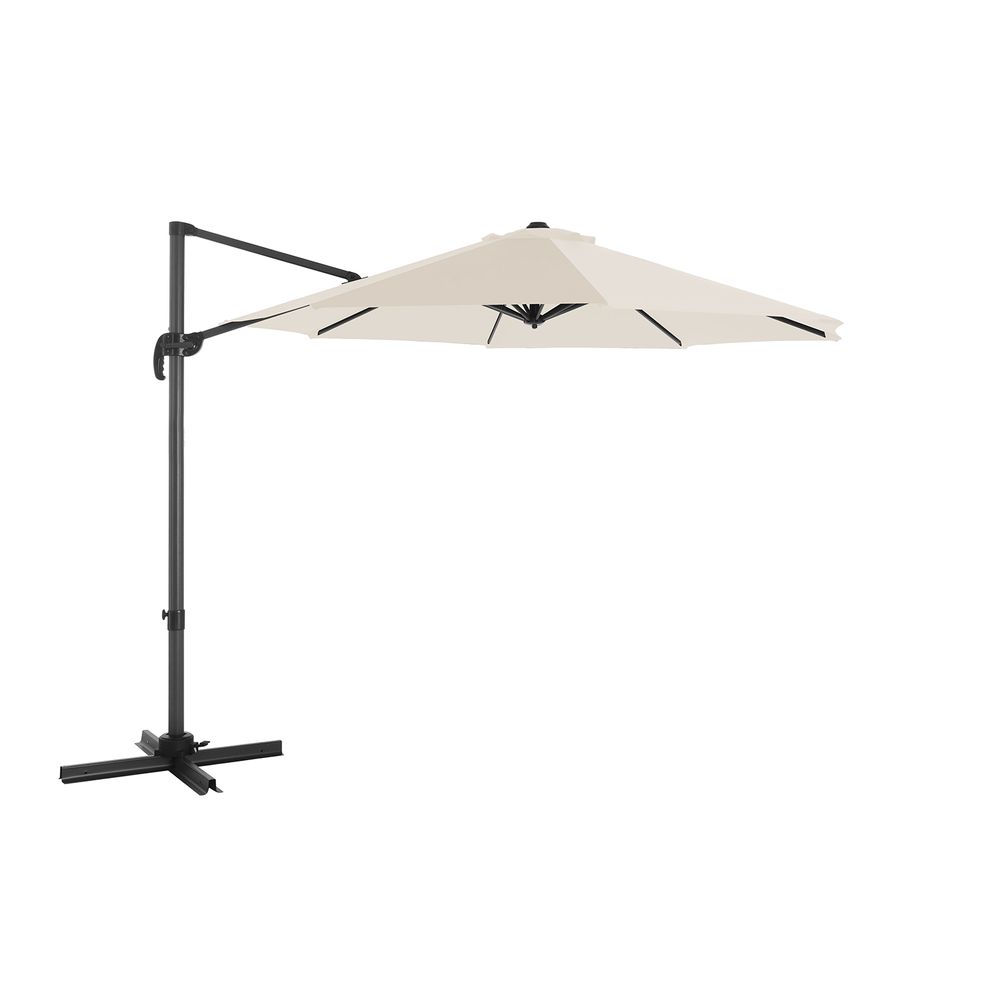 Nancy's Forestview Parasol - Hanging parasol - UPF 50+ - Rotatable - Adjustable - Beige - Ø 300 cm