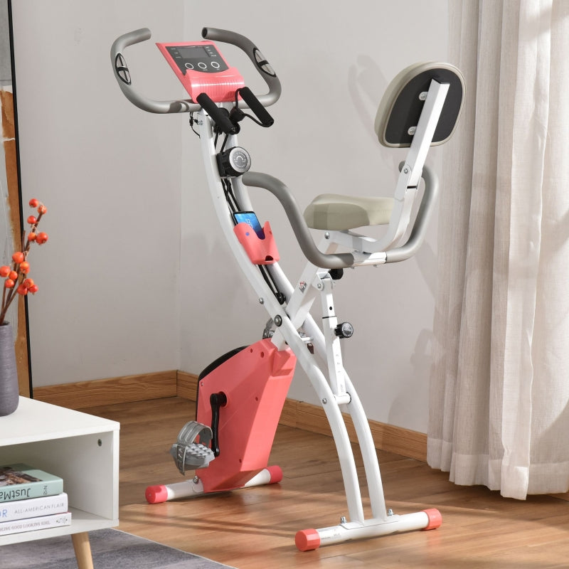 Nancy's Villa Luum Exercise Bike Exercise Bike X-Bike 2-in-1 bicycle trainer LCD display foldable exercise bike Exercise bike with 8 levels and adjustable resistance