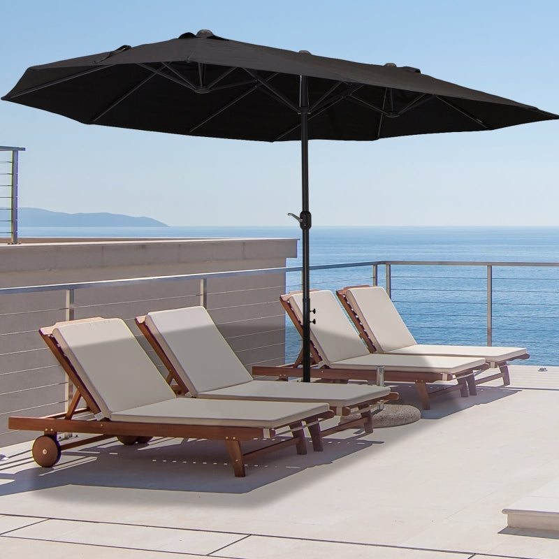 Nancy's Alba Lake Parasol - Zwart - ± 460 x 270 cm
