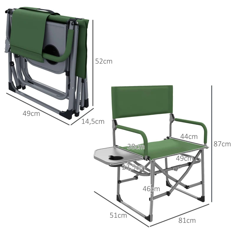 Nancy's Esporoes Campingstoel - Strandstoel - Opvouwbaar - Met Bekerhouder - Groen