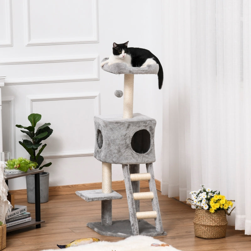 Nancy's Kapaa Krabpaal - Kattengrot - Zachte Ladder - MDF - Grijs/Beige - 50 x 40 x 120 cm