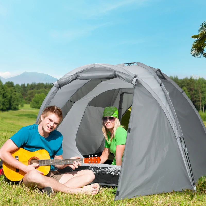Tente de camping Nancy's Carapito - Tente de camping - 2 à 3 personnes - Gris - 350 x 220 x 145 cm