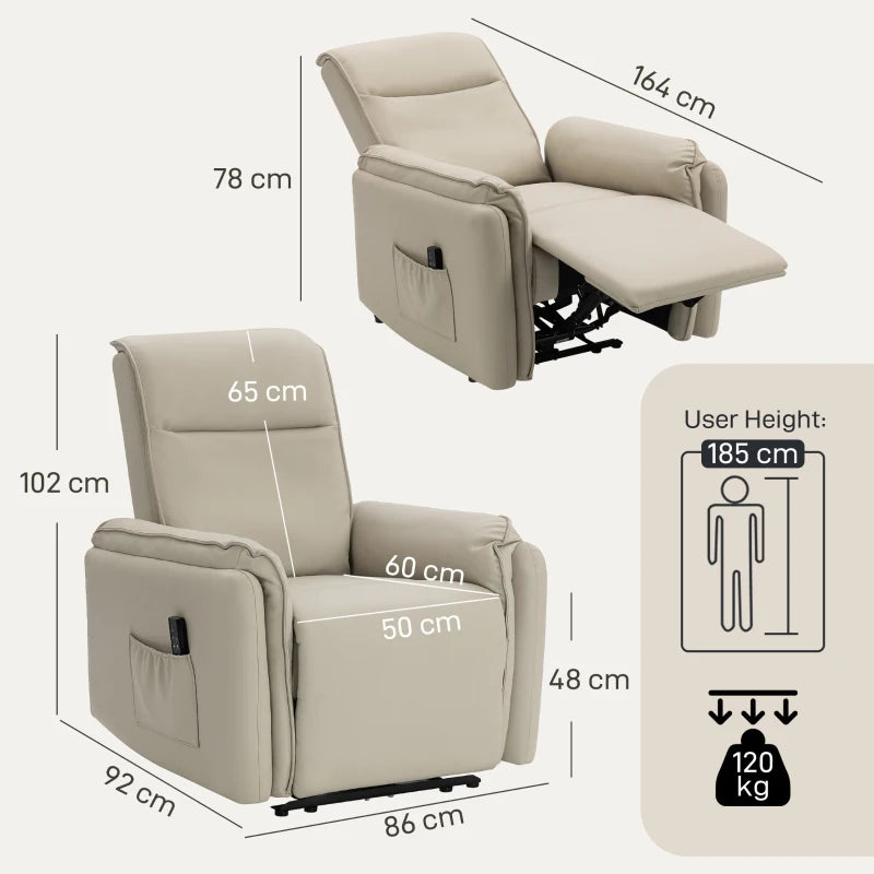 Nancy's Oyace Massagestoel - Relaxfauteuil - 3D Kneedmassage - Elektrisch verstelbaar - Beige - Kunstleer