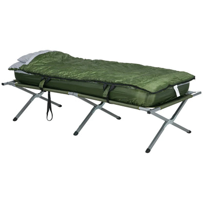 Nancy's Alvega Campingbed - Stretcher - Veldbed - Groen - ± 195 x 85 x 45 cm