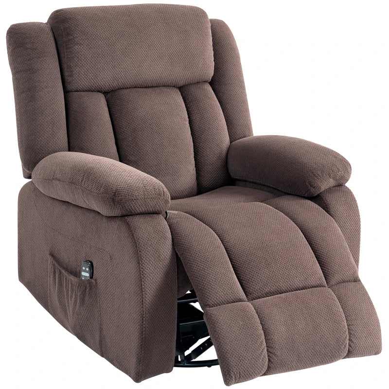 Nancy's Notaresco Massagestoel - Relaxfauteuil - Vibrerende massage - Bruin - Fluweel