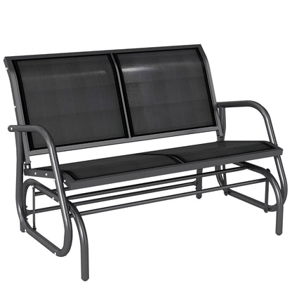 Nancy's Reschen Tuinbank - Balkonbank - Ligstoel - Balkonligstoel - Zwart - 120 x 70 x 85 cm