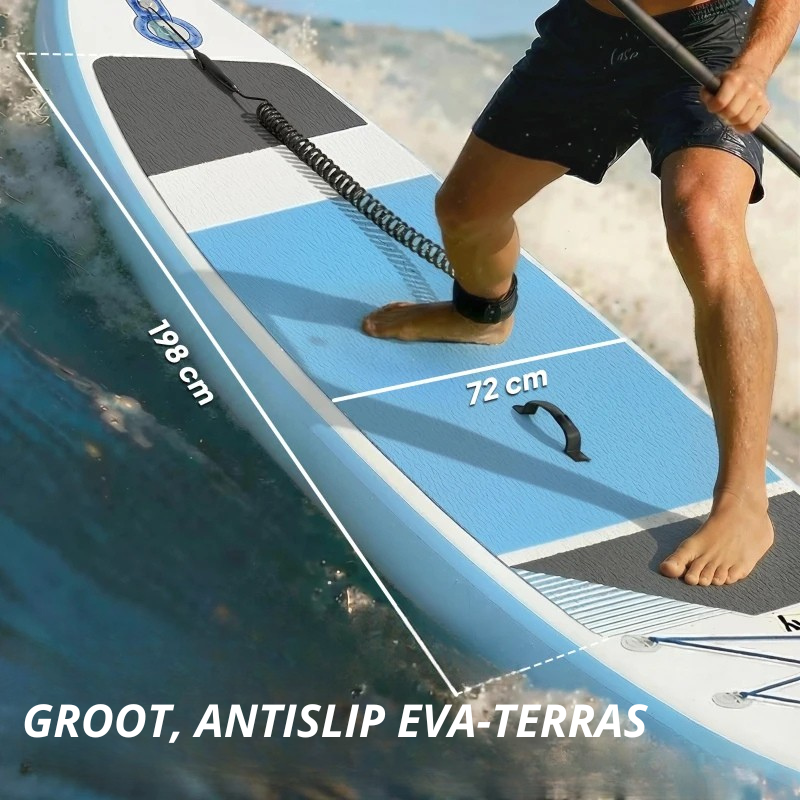 Nancy's Puntone Stand-Up Paddleboard - Kajak Board - Paddle Board - Blauw - ± 320 x 80 x 15 cm