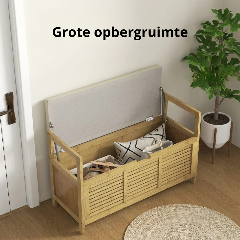 Nancy's Orapia Schoenenbank - Opbergbank - Bamboe - 100 x 40 x 60 cm