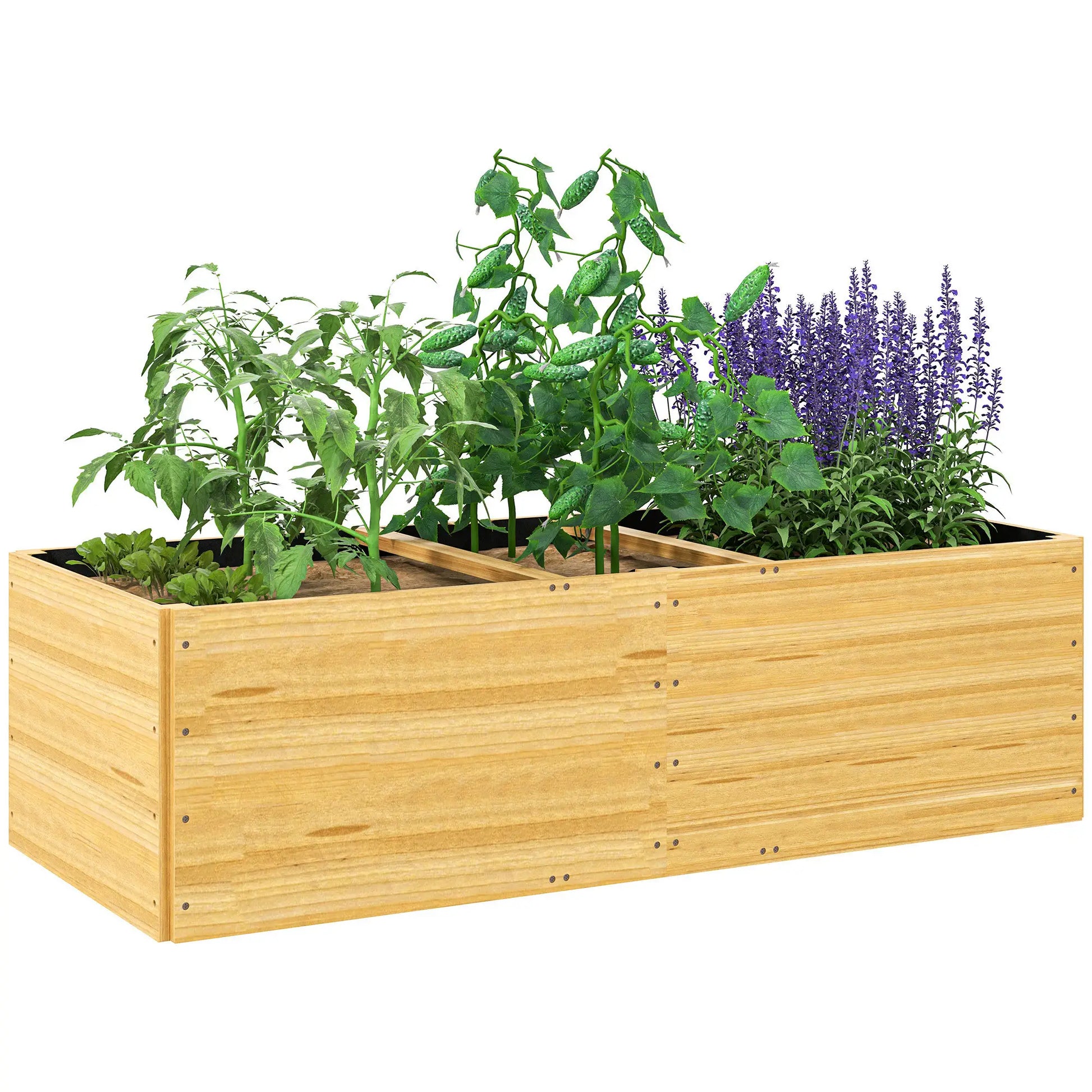 Nancy's Tábua Plantenbak - Bloembak - Verhoogd Tuinbed - Dennenhout - 140 x 60 x 40 cm