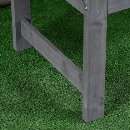 Nancy's Revo Tuinbank - Parkbank - Balkonbank - Houten Bankje - Grijs - Dennenhout - ± 145 x 50 x 85 cm