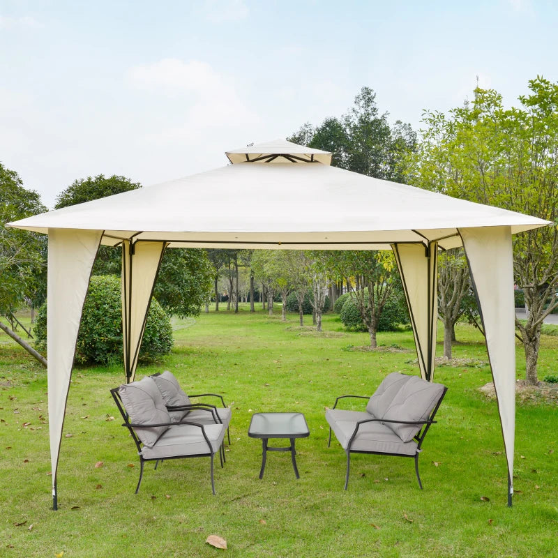 Nancy's Richland Center Garden Pavilion - Party tent - Sun protection - Polyester - Beige - 3.5 x 3.5 x 2.7 m