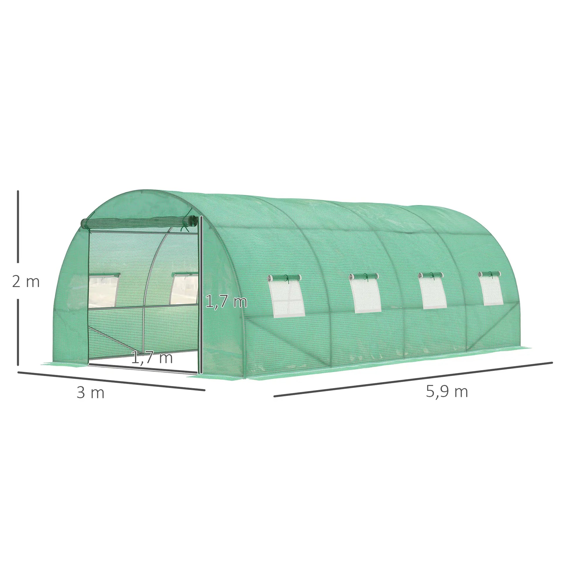 Nancy's Esmolfe Foliekas - Inloopkas - Kweekkas - Plantenkas - Tuinkas - Groen - ± 600 x 300 x 200 cm