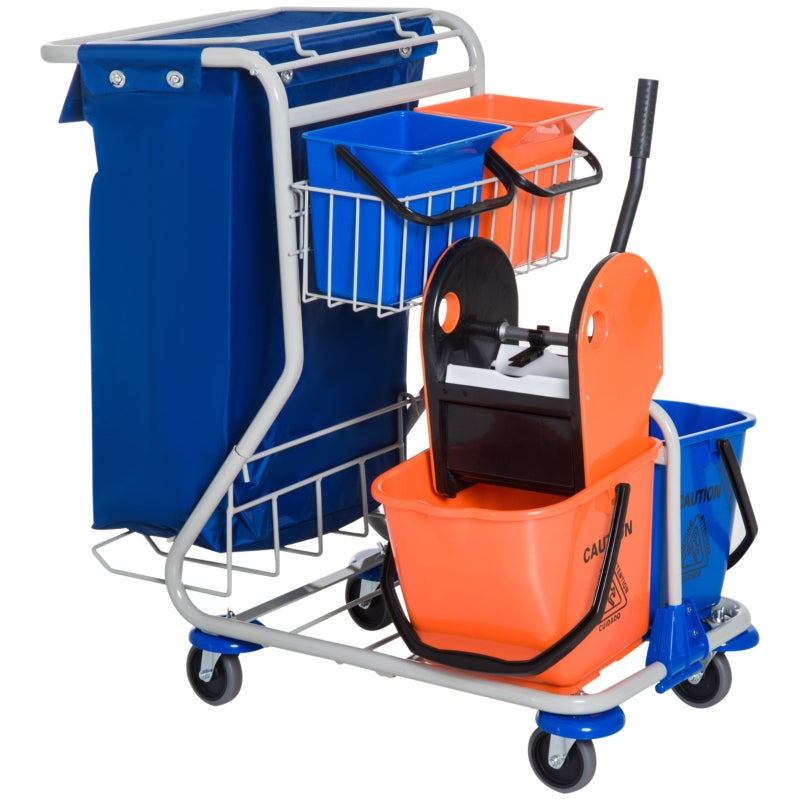 Nancy's Ash Swamp Cleaning Trolley - Mop Trolley with Wheels - Cleaning Trolley