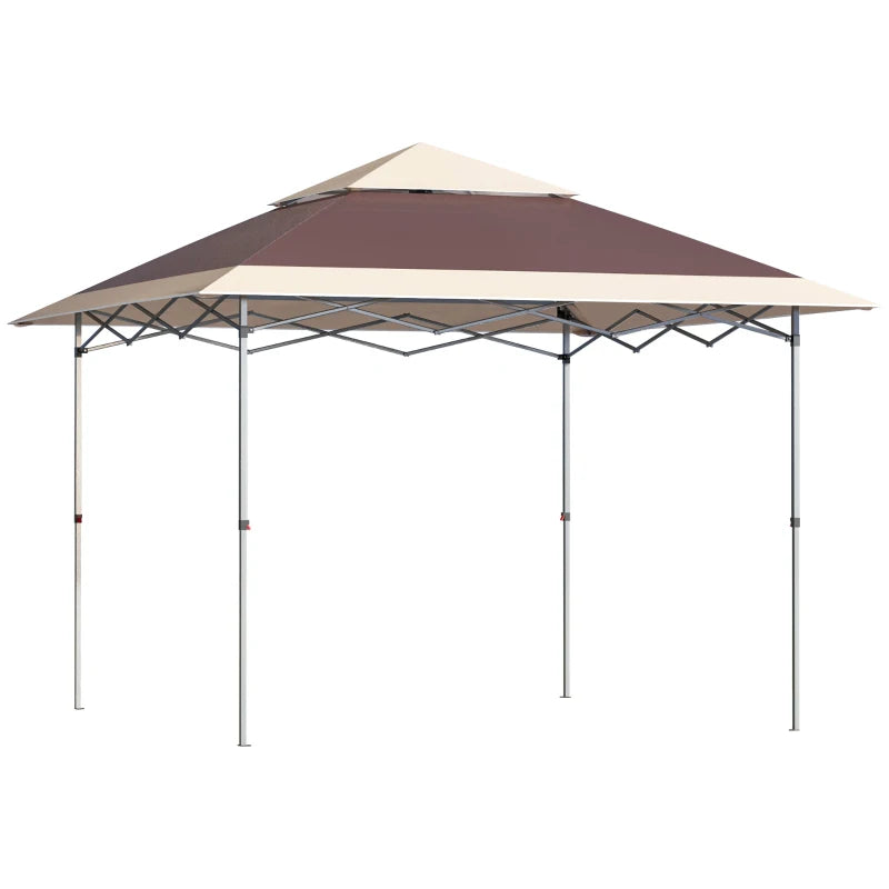 Nancy's Roge Paviljoen - Partytent - Tuin Paviljoen - Bruin / Kaki - ± 360 x 360 x 300 cm