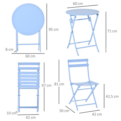 Nancy's Bolou Bistro Set - Garden Set - Balcony Set - Blue