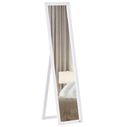 Nancy's Fortezza Staande Spiegel - Kledingspiegel - Wit - ± 35 x 35 x 155 cm