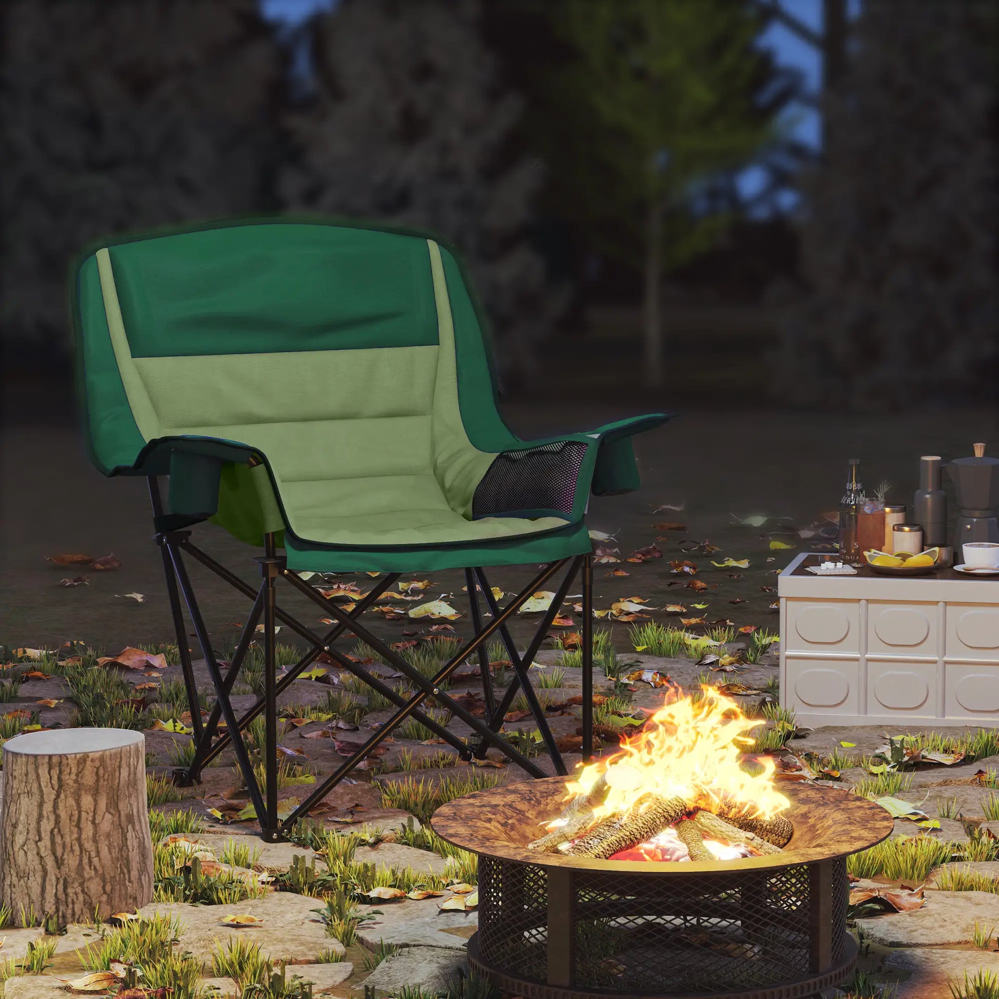 Nancy's Druento Campingstoel - Vouwstoel - Visstoel - Groen