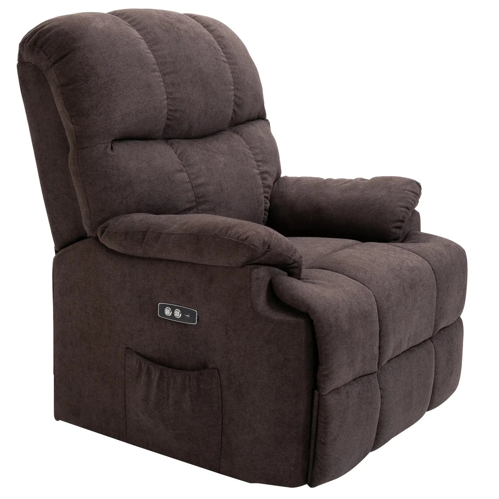Nancy's Gais Sta op Stoel - Seniorenstoel - Relaxfauteuil - Grijs - Fluweel