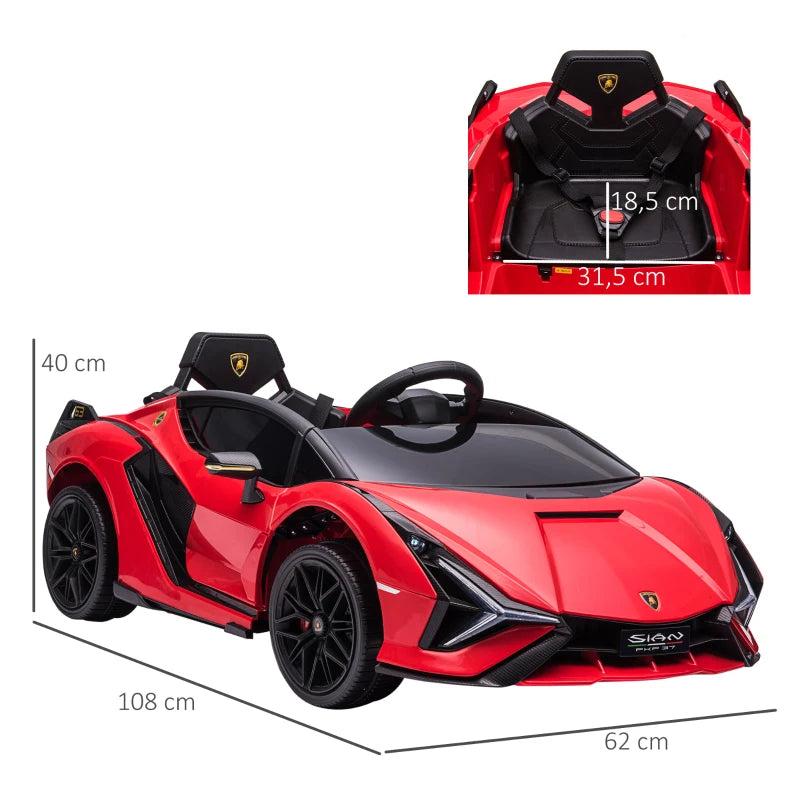 Nancy's Davy Elektrische Kinderauto - Lamborghini voor Kinderen - Elektrische Auto - Muziek / Licht - Rood