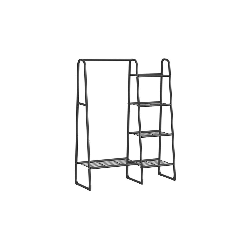 Nancy's Lustosa Kledingrek - Kledingstang - Open Garderobe - Zwart - Staal - ± 100 x 40 x 150 cm