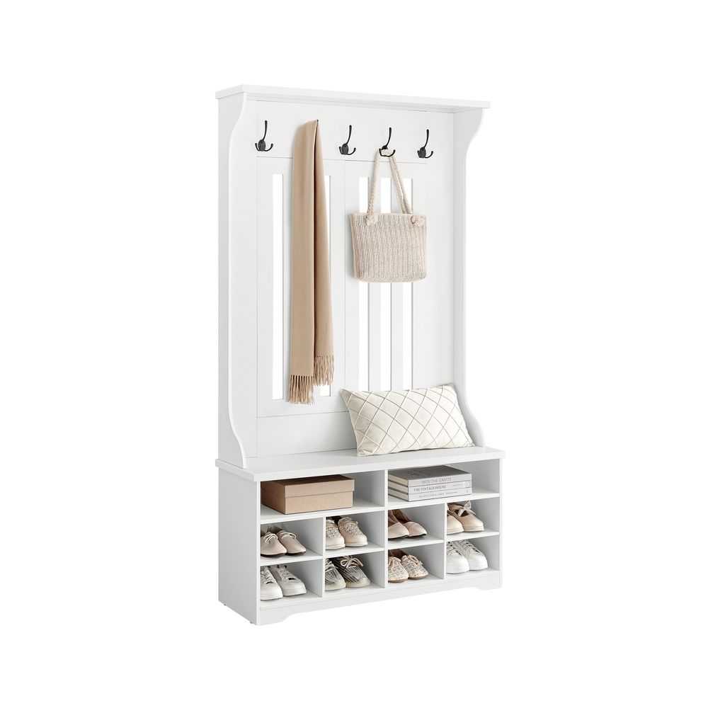 Nancy's Pralungo Wandgarderobe - Garderobekast - Halgarderobe - Wit - 100 x 35 x 180 cm