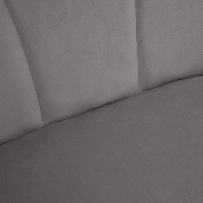 Nancy's Laurino 2-Zitsbank - Zitbank - Donkergrijs - Fluweel - ± 130 x 65 x 80 cm