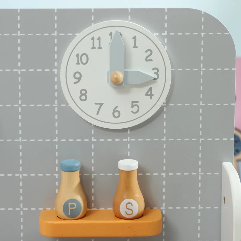 Nancy's Yuna Kinderkeuken - Speelkeuken - Speelgoedkeuken - Inclusief Accessoires - Grijs