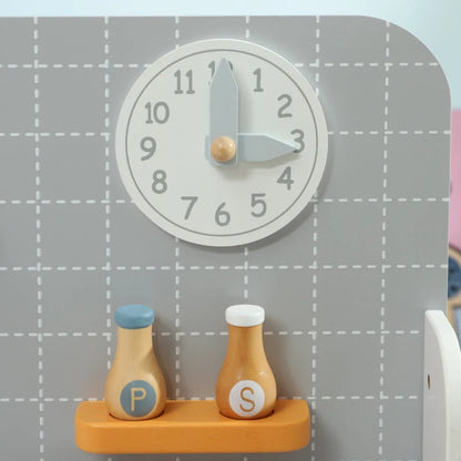 Nancy's Yuna Kinderkeuken - Speelkeuken - Speelgoedkeuken - Inclusief Accessoires - Grijs