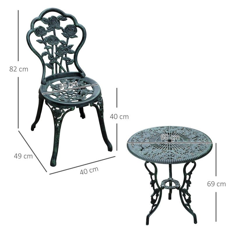 Nancy's Becka Bistroset - Tuinset - Balkonset - Antiek groen