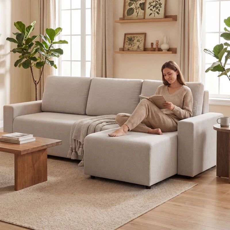 Nancy's Stallavena Slaapbank - Logeerbed - Ligbank - Beige - Suedé