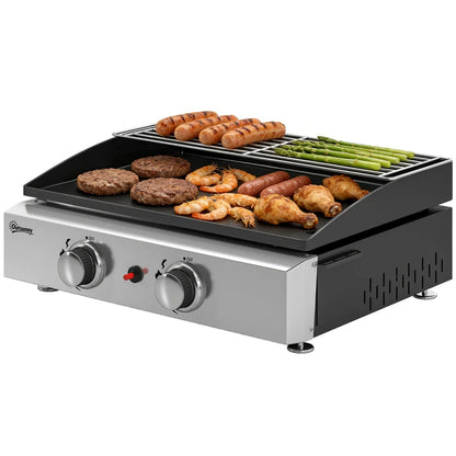 Nancy's Scopoli Gasbarbecue - Tafelbarbecue - BBQ - Antiaanbaklaag - Warmhoudrooster - Zwrat