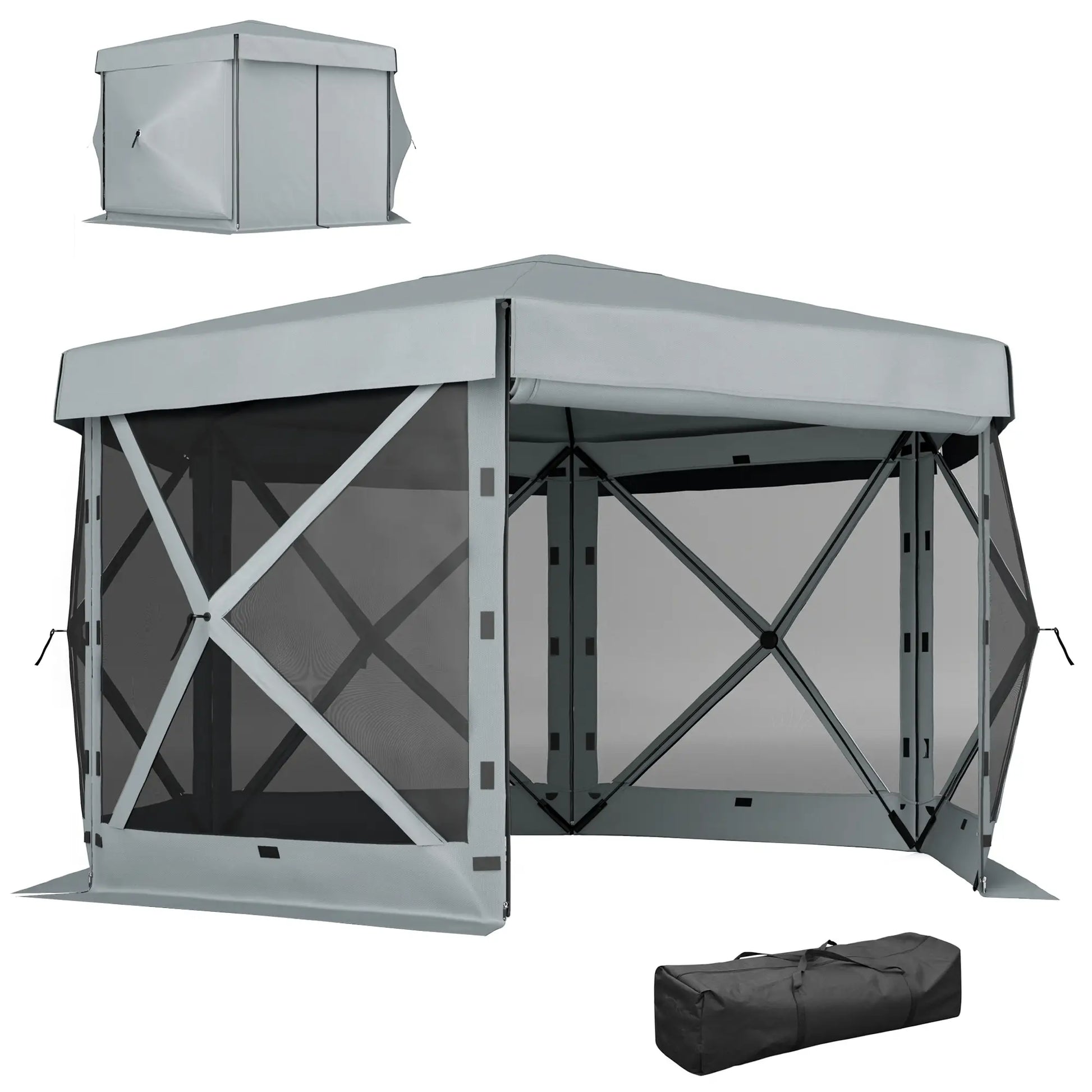 Nancy's Cipressa Paviljoen - Tuinpaviljoen - Partytent - Grijs - 360 x 315 x 220 cm