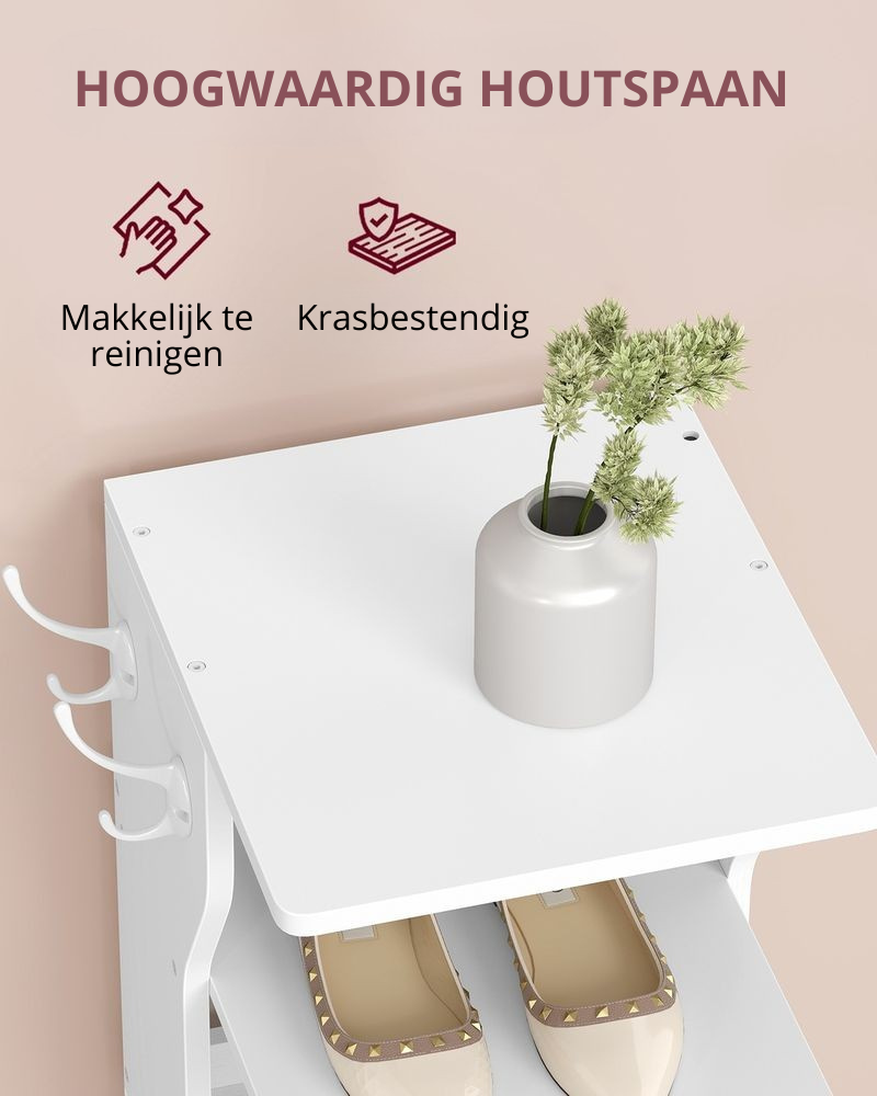 Nancy's Paola Schoenenrek - Opbergrek voor schoenen - Wit - ± 25 x 30 x 145 cm