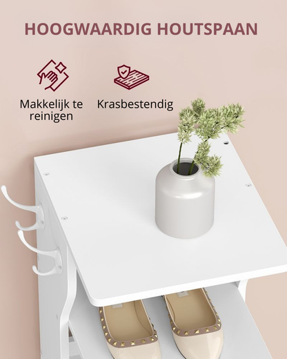 Nancy's Paola Schoenenrek - Opbergrek voor schoenen - Wit - ± 25 x 30 x 145 cm