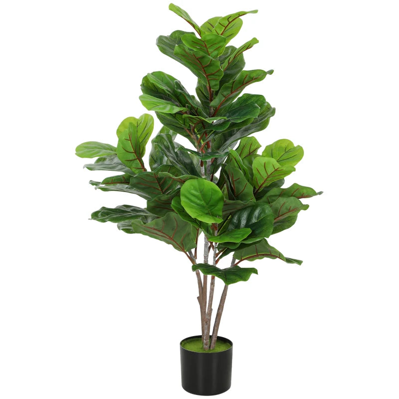 Nancy's Melegnano Kunstplant - Vijgeboom - Kunstboom - Groen - 110 cm hoog