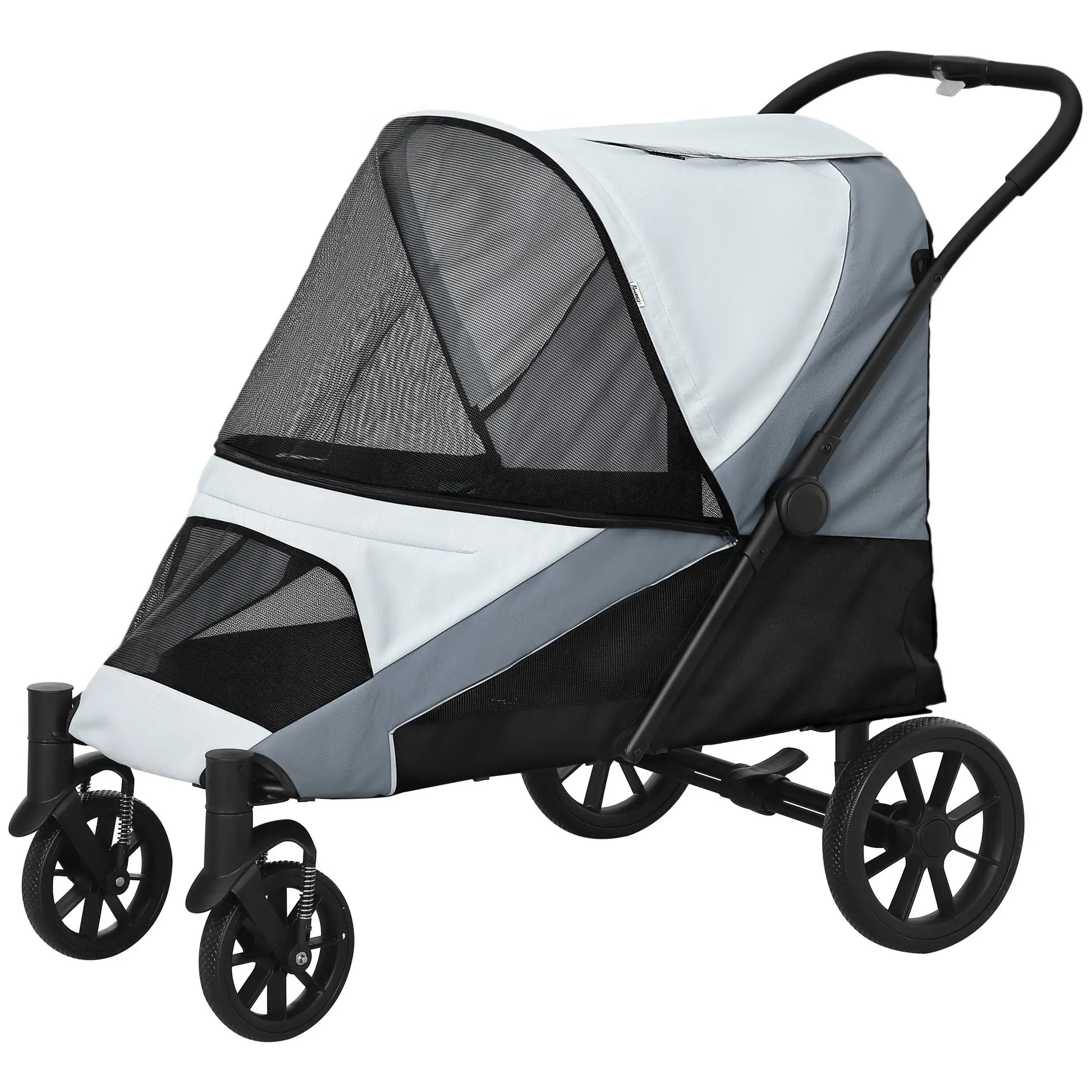 Nancy's Collesalvetti Reiswagen voor Huisdieren - Hondenbuggy - Kattenbuggy - Grijs