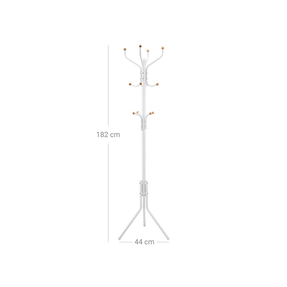 Nancy's Silvares Staande Kapstok - Garderobe - Wit - Staal