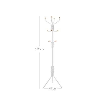 Nancy's Silvares Staande Kapstok - Garderobe - Wit - Staal