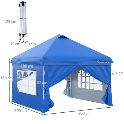 Nancy's Feteira Partytent - Tuin Paviljoen - Party Tent - Blauw - 300x 300 cm