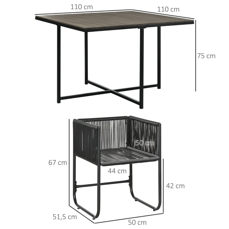 Nancy's Tomar Tuinset - 4-persoons Tuinset - Grijs
