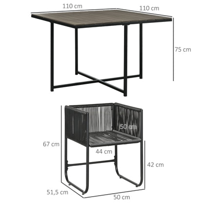 Nancy's Tomar Tuinset - 4-persoons Tuinset - Grijs