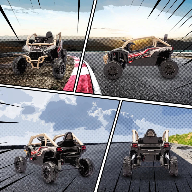 Nancy's Pettineo Elektrische auto voor kinderen - KAWASAKI TERYX KRX 1000 - Kinderauto - 3-5 km/u - Geel / Zwart