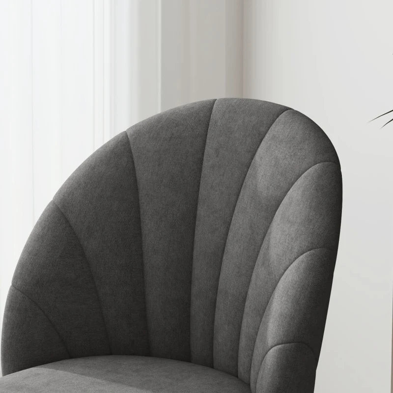 Nancy's Montescano Eetkamerstoelen - Set van 4 - Keukenstoelen - Grijs / Zwart - Fluweel