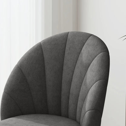 Nancy's Montescano Eetkamerstoelen - Set van 4 - Keukenstoelen - Grijs / Zwart - Fluweel
